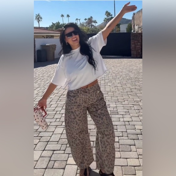 Free People Good Luck Mid Rise Barrel Jeans - Picture 5 of 12